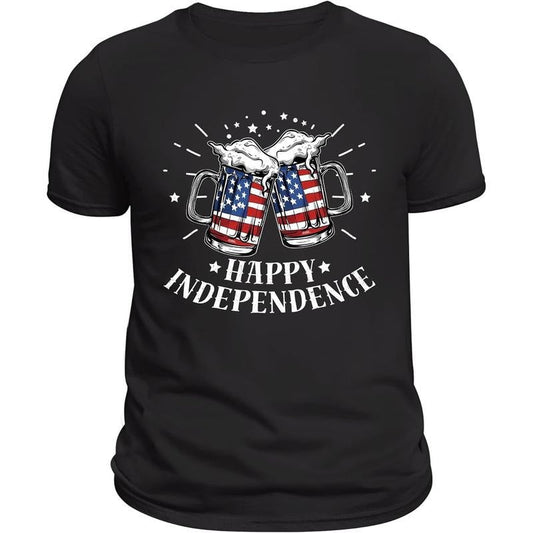 Graphic Tees] Cotton Dekoresyon 4th of July Shirts for Men USA Beer Shirt Patriotic Shirts for Men Graphic Tees Mens Short Sleeve Shirts TokwearTee