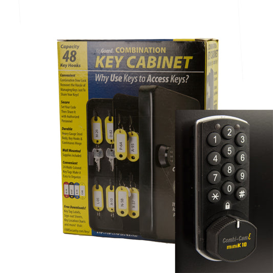 Metal Key Cabinet with Digital Combination Lock - 48 Hooks