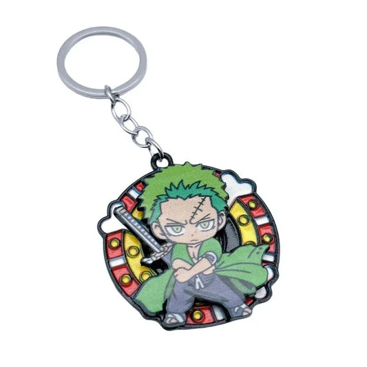 One Piece Zoro Rotatable Pirate Chibi Enamel Keychain